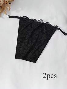 4件/3件/2件 女款鑽石雙層蕾絲透氣時尚假領胸罩 日常穿搭 - 彩色 - 查看 13