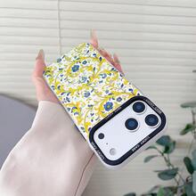 Funda para teléfono: Funda LUCKY CASE con patrón barroco de degradado rosa, amarillo y azul, estilo retro de lujo, a prueba de golpes, a la moda, con personalidad, IMD camaleón, de TPU plateado con impresión por inyección de tinta, compatible con Apple  12/ 13/ 14/ 15/ 16/ 17 AIR PRO. - Color mixto 1 - Ver 6