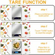 2G/0.005 Lbs – 15Kg/22.5 Lbs, With Precise Graduations In Grams And Ounces; A Home Kitchen Scale For Cooking And Baking; Made Of Stainless Steel And Tempered Glass; Usb Rechargeable; Does Not Include Batteries; Not Intended For Direct Contact With Food - 電子稱K7H - 查看 4