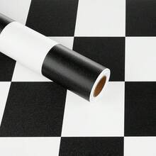 1 捲自黏式黑白大格紋壁紙,PVC裝飾牆貼,適用於客廳、臥室、浴室,可移除貼紙,適用於家具、檯面、地板,防水可清洗,15.7inX39.3in/118.1in/196.8in - 大格 - 查看 14