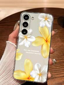 1个时尚花卉励志标语软壳手机壳，兼容华为荣耀、Galaxy A04e/12/A13/A14/A34/A50/A52/A53/A54/S21/S22/S23/S24/S25/S25Ultra/S25FE/S26/S26 Plus/S26 Ultra/S26 Edge、6A/7A/8A、12T/13T/15T/15T Pro（国际版） - 無色 - 查看 6