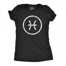 Women's T-Shirts With Zodiac Symbols, Cool Astrology Gift, Horoscope, Birthday, All Zodiac Signs, Funny T-Shirts For Women, Cute, Vintage, Casual Fashion, Gift For Ladies - 希瑟.布萊克--雙魚座 - 查看 10