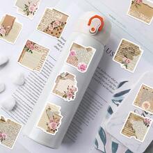 Bộ 50 miếng dán hoa hồng phong cách retro, hình dán trang trí nhẹ nhàng, hoàn hảo cho sổ tay, album ảnh và bình nước. - 1 Set - Xem 7