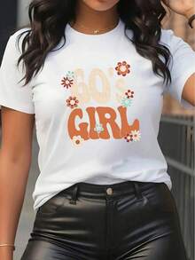 Camiseta Vintage Floral de los Años 60 para Mujer, Talla S, Casual, de Manga Corta, Talla Grande, Esencial de Moda, Gran Valor Sorpresa, Adecuada para Todas las Temporadas, Cuello Redondo, Manga Corta, Estilo Vintage, Elasticidad Media - Blanco - Ver 7