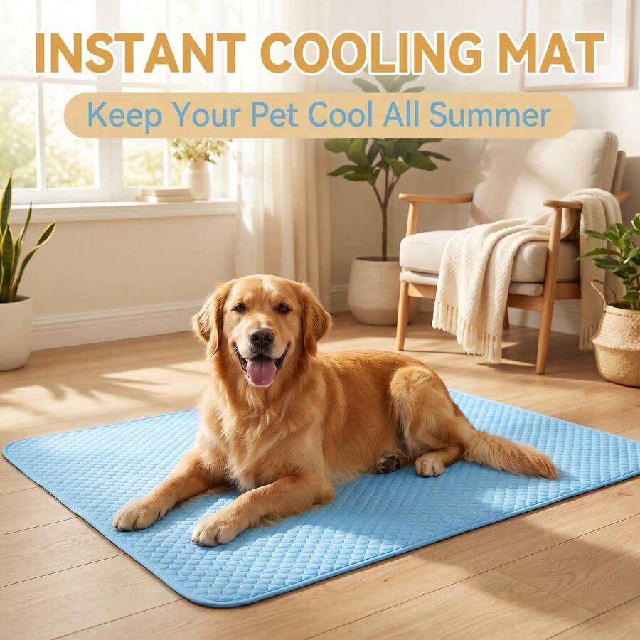 Extra Large Pet Cooling Mat - Ultra Soft Moisture-Wicking Surface | Instant Cooling All-Day Comfort | Keeps Pets Cool All Summer! - Suitable For Small, Medium And Large Cats & Dogs, 5 Sizes Available - Multicolor - View 1