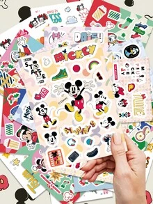 Disney | Bộ 24 tờ sticker hình chuột Mickey và Minnie ngộ nghĩnh, các nhân vật hoạt hình dễ thương, thích hợp dán lên bình nước, điện thoại, laptop, ván trượt, sổ lưu niệm, nhật ký, album, sổ kế hoạch, xe hơi, hành lý, đồ dùng học tập, quà tặng khen thưởng cho năm học mới, quà tặng Giáng sinh, sinh nhật, tốt nghiệp, trang trí tiệc tùng. - 1 Set - Xem 4