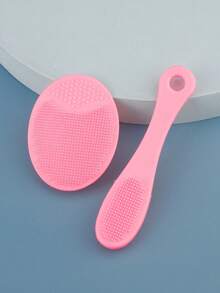 2pcs Silicone Facial Cleansing Brush + Replacement Brush Head, Manual Deep Pore Cleansing Exfoliating Brush, Soft Facial Cleansing Brush, Suitable For All Skin Types, Blackhead Removal - Multicolor - View 8