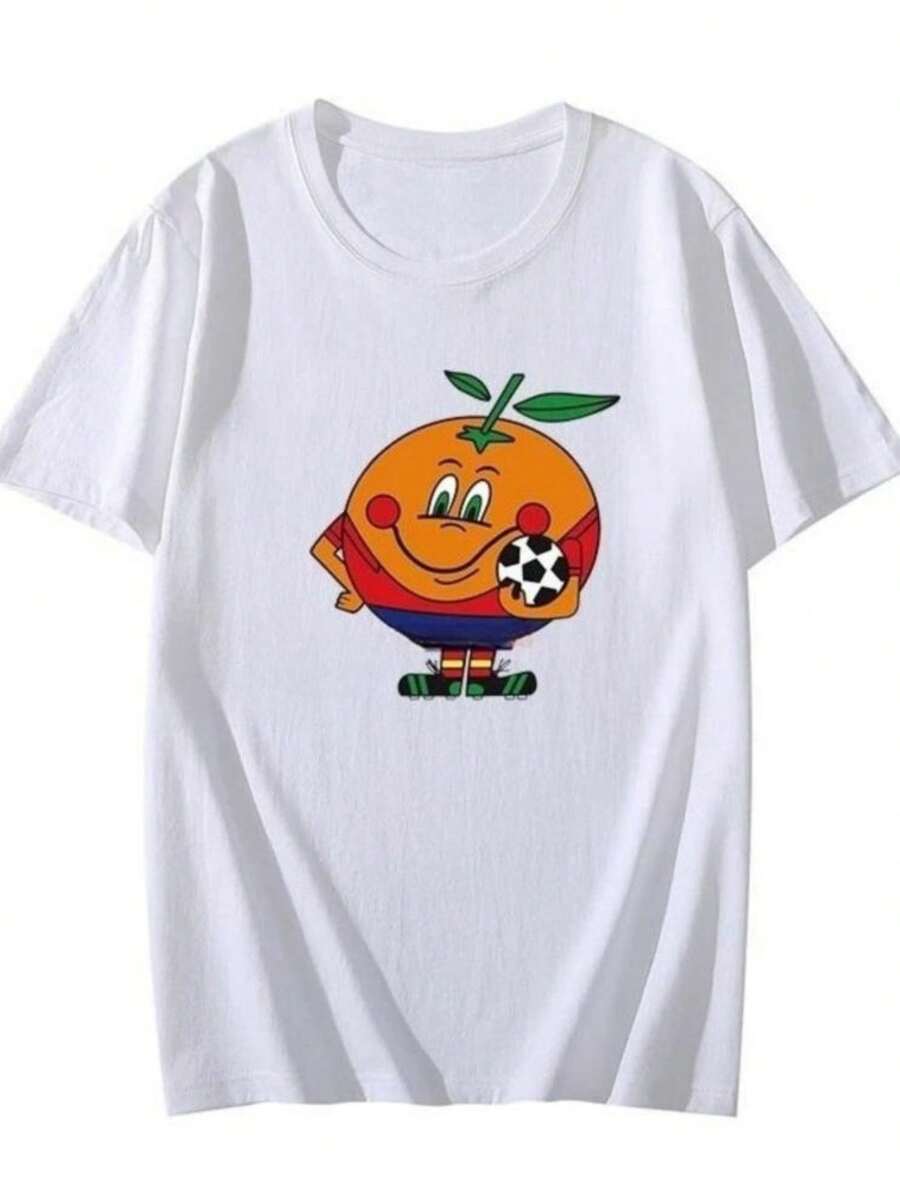 Blouses For Women Classic Pattern T-Shirt Spanish T-Shirt Short Sleeve Summer Harajuku Round Neck T-Shirt Women Clothing Aesthetic Vintage Y2K Top - 白色 - 查看 1