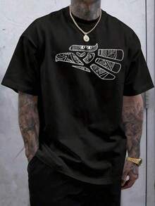 Camisetas Gráficas para Hombres Manga Corta Camiseta Estampada De Ajuste Regular Casual Cuello Redondo Verano Primavera Tops Transpirables Jóvenes Adolescentes Hip Hop Ropa Informal Camisa De Moda Gimnasio Atlético Ligero Ropa De Vacaciones En La Playa Regalos para Él - Negro - Ver 6
