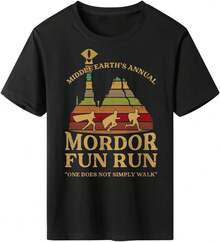 La Carrera Divertida Anual de Mordor en la Tierra Media: Aquí no se simplemente camina - camiseta para hombre - Blanco - Ver 12