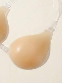 2/1 Peça Sutiã Invisível de Silicone - Alças Transparentes Autoadesivas, Design de Levantamento Estilo Regata Feminina, Levantamento Invisível Suave, Adequado para Roupas Sem Mangas, Roupa Íntima Invisível. Sutiã Feminino Elegante Sem Alças com Taças Autoadesivas - Multicolorido - Visão 7