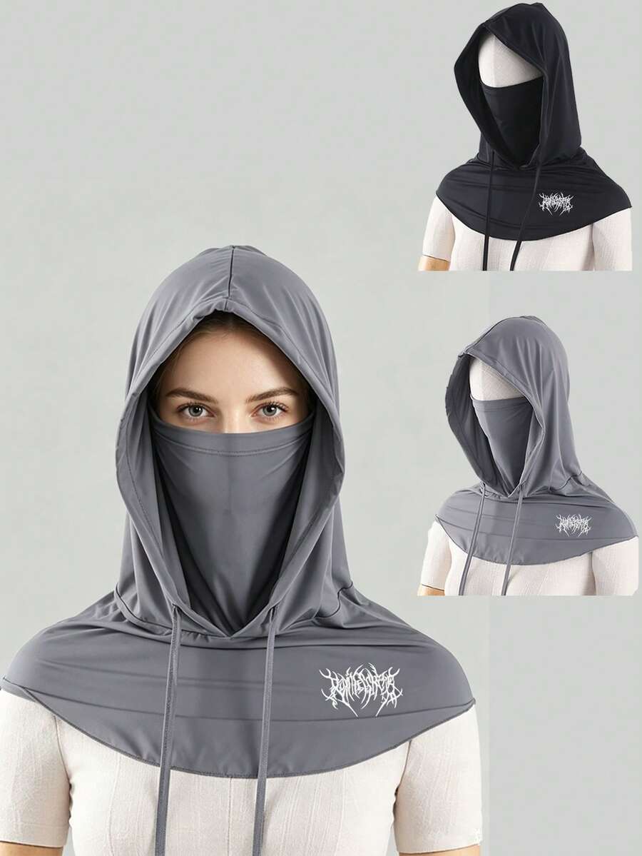 1 chiếc/2 chiếc mũ trùm đầu unisex họa tiết in lụa băng chống nắng - che toàn mặt chống tia UV cho đạp xe - thoáng khí - Nhiều màu - Xem 1