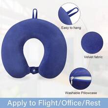 Travel Pillow Neck Pillow Airplanes Foam Neck Pillow Traveling, Car, Home, Flight Portable Pillow Sleeping Provide Neck Support Rest - 鮮豔的藍色 - 查看 2