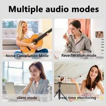 Professional Wireless Lavalier Microphone, 2-In-1 Wireless Lavalier Microphone, Plug And Play, Lavalier Microphone With Noise Cancellation, Suitable For Content Creation, Live Streaming, Podcasts, Clip-On Microphone, Battery Capacity: 40mAh - View 8