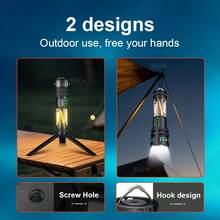 1pc Adjustable Focus Powerful Flashlight, Main White Light With Auxiliary Warm, Blue And Red Light, 5 Modes, Side Light With Multiple Modes, Type-C Charging And Discharging, Suitable For Hunting, Cycling, Camping, Hiking, Fishing, Outdoor Emergency - Flashlight - View 6
