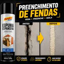 Espuma Expansiva de Polivretano MP90 Spray 500ml  Prime - Branco - Visão 3