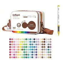 Infiart New 360/288/240/168/72/48 Rich Color Professional Acrylic Markers, Intense Colors, Scratch Resistant & Durable, Suitable For Beginners And Adults, Comes With Storage Box, Perfect For Home, School And Studio Use - Sets - View 11