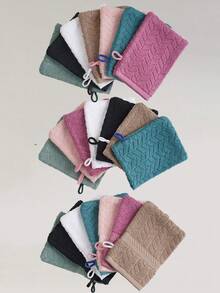 3/9pcs Optionnel, Gants de bain 100% coton, Gants de gommage doux pour le visage et le corps, Tissu en coton éponge, Absorbant et doux, Convient pour le bain, Serviettes de salle de bain, Gants de démaquillage réutilisables, 15*22cm, Plusieurs couleurs disponibles, S'adapte à la forme de la main, Pratique à utiliser. - Multicolore - Voir 3