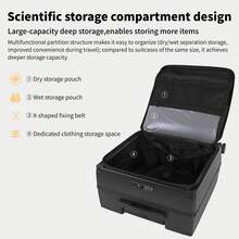 JLY 16 Inch Front Opening PC Hard Shell Suitcase With TSA Lock, 360° Spinner Wheels, Telescopic Handle, Compact Travel Luggage - Black - View 6