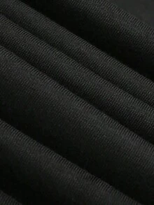 Camiseta de manga corta con estampado de gallos y flores para uso diario en interiores y exteriores 0UEY - Negro - Ver 5