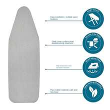 1pc Universal Ironing Board Cover With Elastic Edge Stain Resistant Scorching Iron Thick Cotton Padding Iron Heat Shield Ironing Cover For Ironing Table - Multicolor - View 6