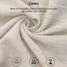 LUNE Vestido elegante de lino para mujer con cuello de camisa, decoración con botones, beis y hasta la pantorrilla, adecuado para primavera/verano, uso casual, de oficina y de viaje, estilo bohemio, casual de negocios y estilo "Old Money" para mujer - Rojo - Ver 7