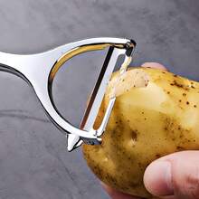 Stainless Steel Peeler For Kitchen, Multi-Function Potato And Apple Peeler, Fruit Scraper - Black - View 8