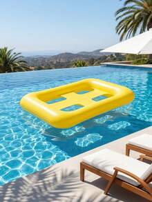 Inflatable Floating Bed, Foldable Square Floating Mat For Adults, Swimming Pool Lounge Chair, Beach Party Toy, Interesting Design - Multicolor - View 16