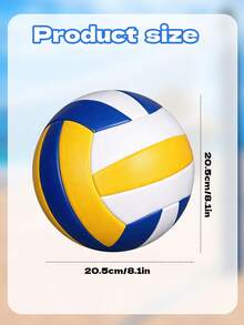 Balón de voleibol talla 5, hecho de material de PVC, adecuado para uso en interiores/exteriores o en el patio trasero, para entrenamiento y competición. Cuenta con una vejiga de butilo duradera y una construcción cosida a máquina. - Multicolor - Ver 9