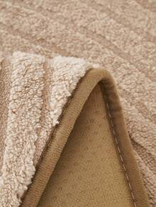 1pc Solid Color Warm Plush Sofa Cover, Soft Skin-Friendly Pet-Friendly Non-Slip Backing Stain-Resistant Durable All-Season Use, Holiday Decor Furniture Protection, Suitable For 1/2/3/4 Sectional Sofa Armrest Cover Backrest Cover - Khaki - View 5