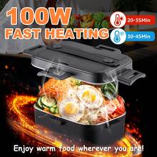 100W 3-In-1 Electric Lunch Box, 1.8L Compartmentalized Design – Heats, Stews & Reheats, Ideal For Office And Car Use - US A Type Plug(110-127V) - View 8