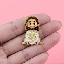 可愛琺瑯胸針領章徽章 背包女用胸針 鋅合金衣物禮物飾品 時尚配件 - 黑色 - 查看 8