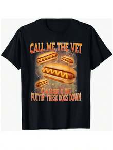 Llámame veterinario, porque estoy a punto de sacrificar a estos perros, camiseta de rap vintage estilo retro de los 90. - Negro - Ver 1
