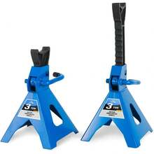 Six Ton Heavy Duty Car Jack Stands Set, Double Locking Adjustable Height Support Stand Organizer, Auto Vehicle Maintenance Lift Tool Base For Car SUV Pickup Truck Repair, Industrial Style, Black, One Pair - 3噸 - 查看 9