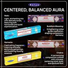 Satya Incense Sticks - Nag Champa, Namaste, Positive Vibes, Tantra, Buddha Blessing, Aura Cleansing, Chakra, Pyramids, Reiki, Karma, Spiritual, Traditional Ayurveda, Pack Of 12 Assorted Fragrances - ColorD - View 4