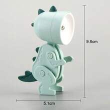 Dinosaur LED Night Light For Kids, Foldable Magnetic Night Light For Bedroom Bedside Table, Rechargeable And Portable Night Light Toy - 淺綠色 - 查看 1
