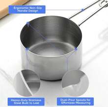 10-Piece Stainless Steel Measuring Cups And Spoons Set For Home Baking Essentials, Dishwasher  Kitchen Tools - White - View 3