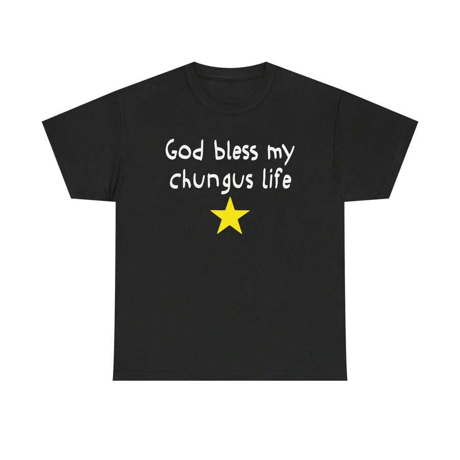 God Bless My Chungus Life Tshirt, 100% Cotton Funny Meme Shirt