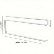 Soporte para papel de cocina sin taladro, gancho para puerta de gabinete, ahorro de espacio, fácil instalación, colgante sin perforaciones, para cocina/baño - BLANCO - Ver 1