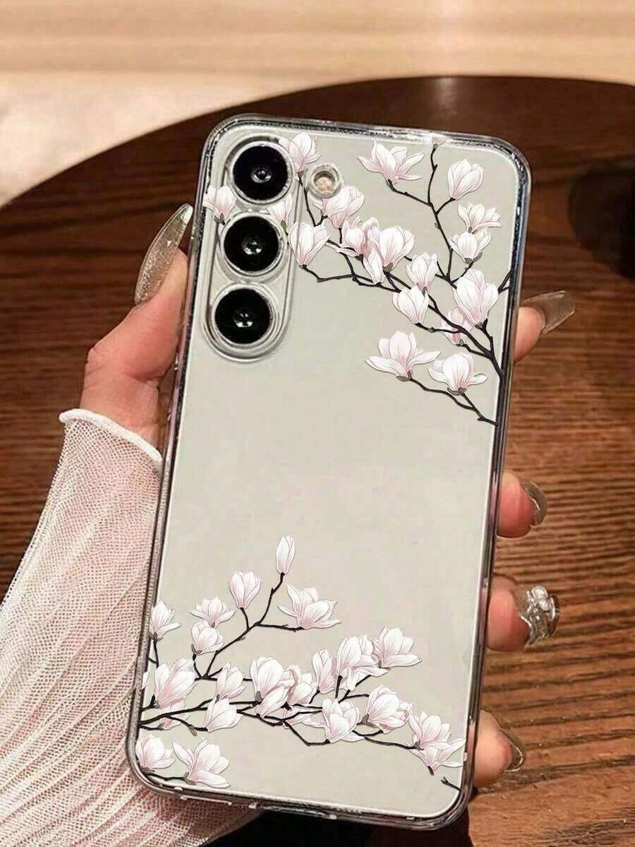 1 Piece Soft Phone Case With Minimalist Tulip And Star Pattern, Compatible With Huawei Honor, , Galaxy A04e/12/A13/A14/A34/A50/A52/A53/A54/S21/S22/S23/S24/S25/S25Ultra/S25FE/S26/S26 PLUS/S26 ULTRA/S26 EDGE, 6A/7A/8A, 12T/13T/15T/15T Pro - 款式 5(1 件) - 查看 1