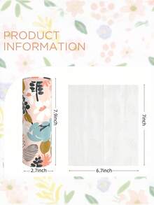 Car Tissue Box Holder With Facial Tissues, 4-Pack Tissue Box Container, Fits Car Cup Holder Round Cylinder, Car Tissue Box With Loose Facial Tissues, Car Cup Holder Travel Tissues, Round Car Tissue Box, Suitable For Dining Table, Bathroom, Office, Party And Travel, Summer Essential. Party Decoration, Holiday Essential, Teacher Gift, Halloween Decoration, Christmas Decoration, Christmas Gift - Flowers - View 7