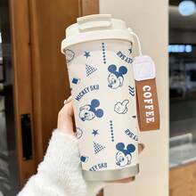 Disney Mickey Mouse "MICKEY SK8" All-Over Print Insulated Coffee Cup With Wrist Strap,Stainless Steel, Coffee Cup With Lid,Dual-Drink Design, And Durable - Multicolor - View 8