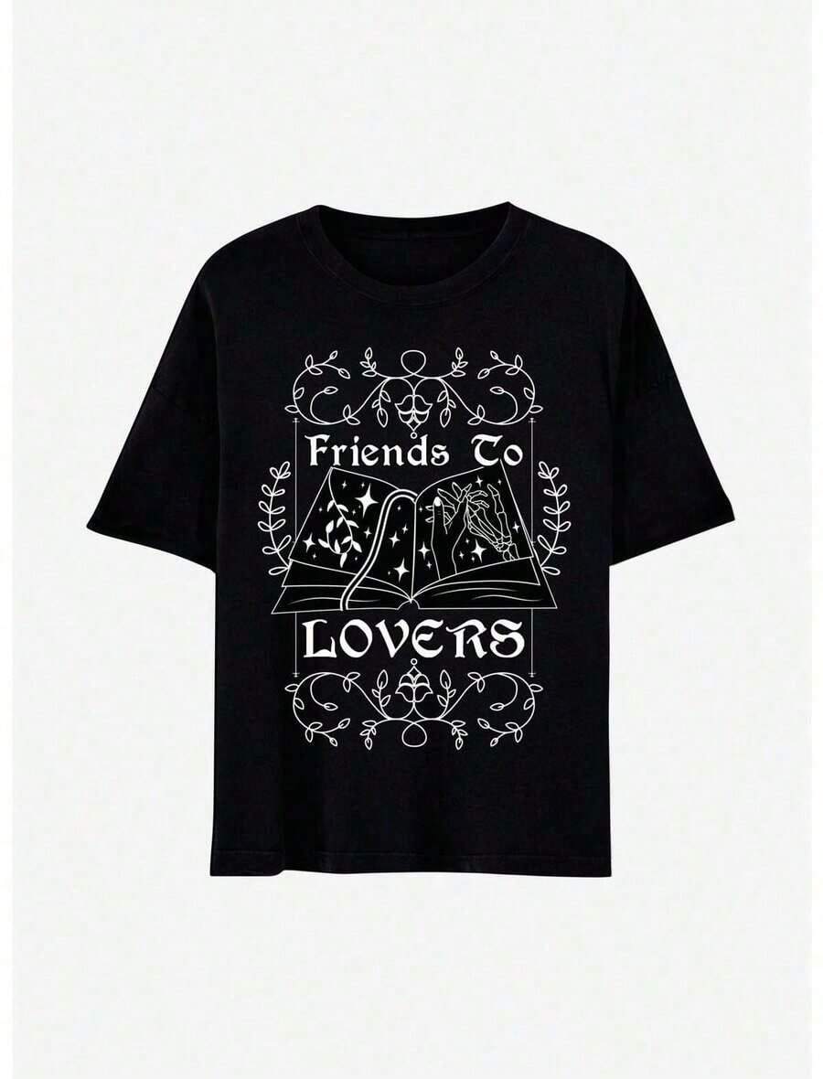 2026 New Modern And Versatile Men's T-Shirt, Casual Style For Friends And Lovers, Couple's T-Shirt, Elegant T-Shirt, Summer Outfit, Sophisticated Style, Comfortable Fit, Stylish T-Shirt, Summer Outfit, Sophisticated Style, Comfortable Fit, Urban Fashion - 黑色 - 查看 1