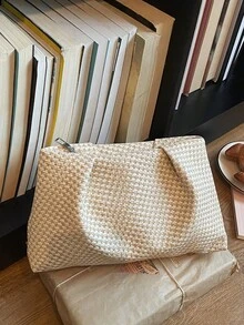 Minimalist Casual New Korean Style Envelope Clutch Bag For Women - Beige - View 12