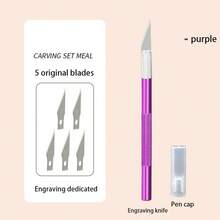 [Engraving PCB Repair Hand Tools] GOXAWEE Engraving Non-Slip Metal Scalpel Knife Kit And 5 Pcs Blades Cutter Craft Knives For Mobile Phone PCB Repair Hand Tools - A - View 15