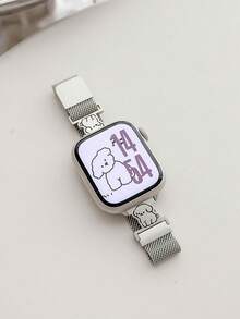 14mm 鋅合金可愛寵物狗圖案錶帶，相容於 Ultra 系列 11 10 9 8 7 6 5 4 3 2 1，適用 38mm 40mm 41mm 42mm 44mm 45mm 46mm 49mm I Watch 智慧手錶替換配件 - 杏色 - 查看 7