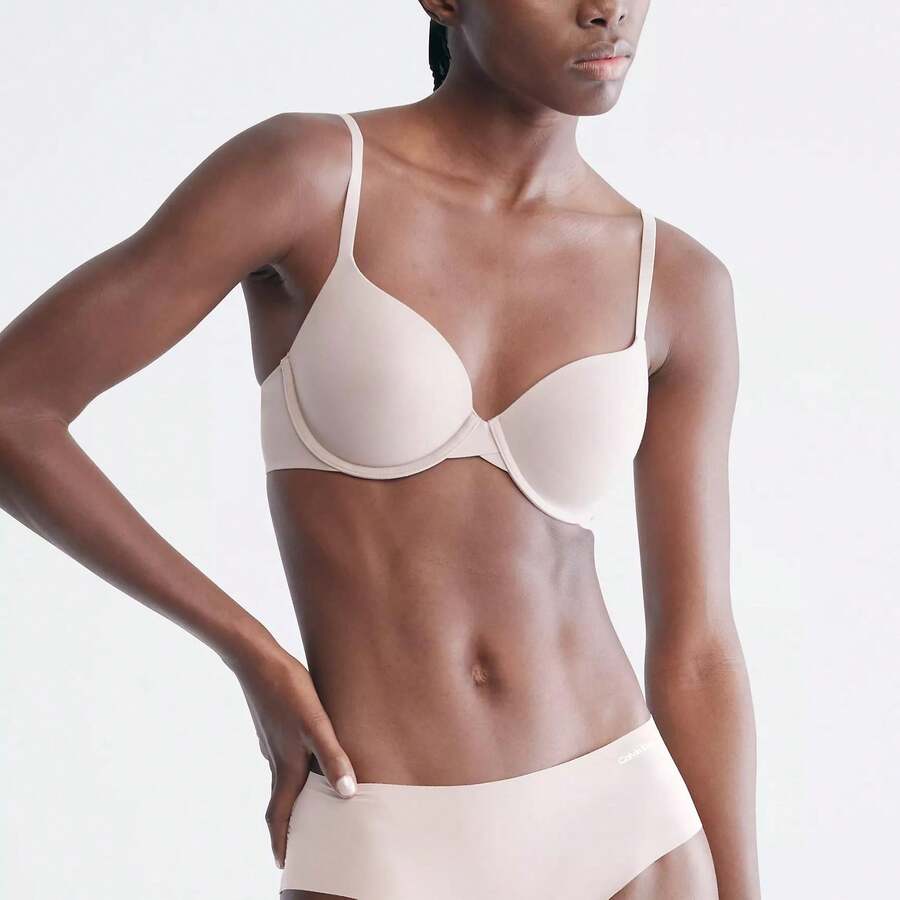 Calvin Klein Perfectly Fit Modern T-Shirt Bra F3837 Underwear  Women  Bras  Bralettes Underwear Sleepwear - Fresh Taupe - 查看 1