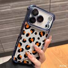 Phone Cases 2026. A Phone Case With An Orange And Black Leopard Print On A White Background, Featuring A Flight Path Design, Compatible With IPhone 17/Air/16/15/14/13/12 Pro/12/XS Plus Max. This Stylish Phone Case With Reinforced Corners And An Airbag Design Showcases A Modern Look. Available In A Variety Of Colors, This Classic, Shockproof Hybrid Case Makes A Perfect Gift For Friends And Family On Halloween, Christmas, And Thanksgiving. - 藍色的 - 查看 12
