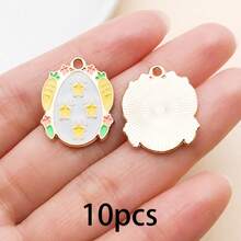 10/20Pcs Easter Enamel Charms Bulk, Colorful Bunny & Egg Pendants For Jewelry Making, DIY Bracelet Necklace Keychain Supplies - Multicolor - View 16