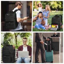 NEWHEY 17.3 Inch Men's Waterproof Durable Work Backpack With USB Charging Port, Insulated Lunch Bag, Suitable For Travel, School, Business, With MOLLE Design - Multicolor - View 5